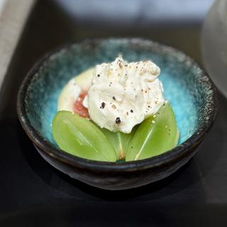 シャインマスカット いちじく チーズ白和え(キッチンステージ)