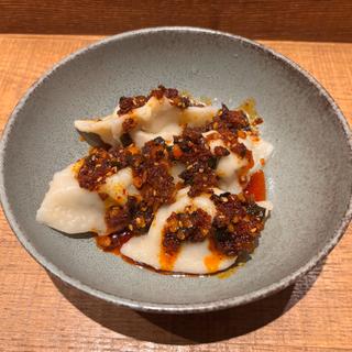水餃子　九条ネギの食べるラー油(tsugumi)