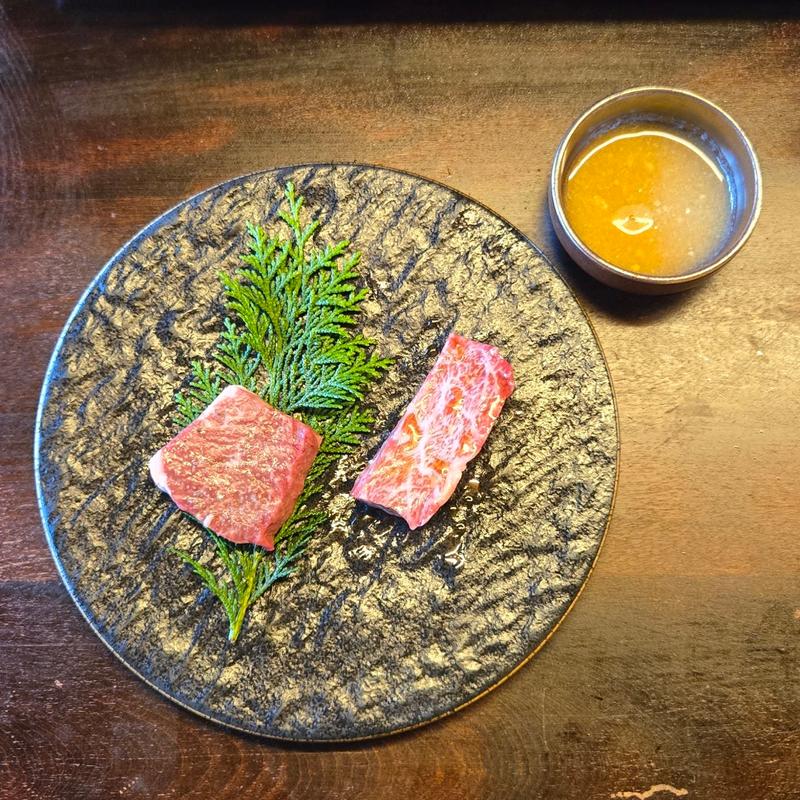 和牛ハラミと和牛サガリ(先斗町焼肉きらく)