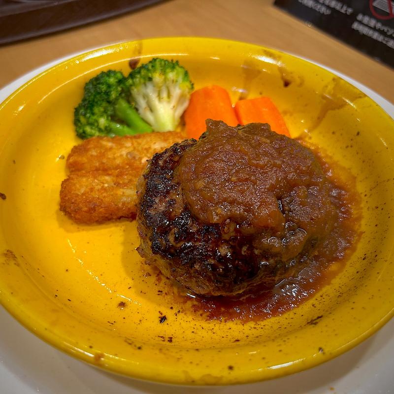 ビーフ100%粗挽き肉厚ステーキ風ハンバーグ(ガスト 仙台北四番丁店 )