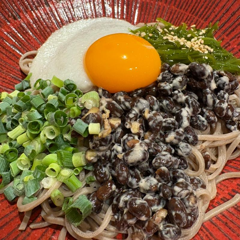 黒豆納豆そば(王様の食卓)