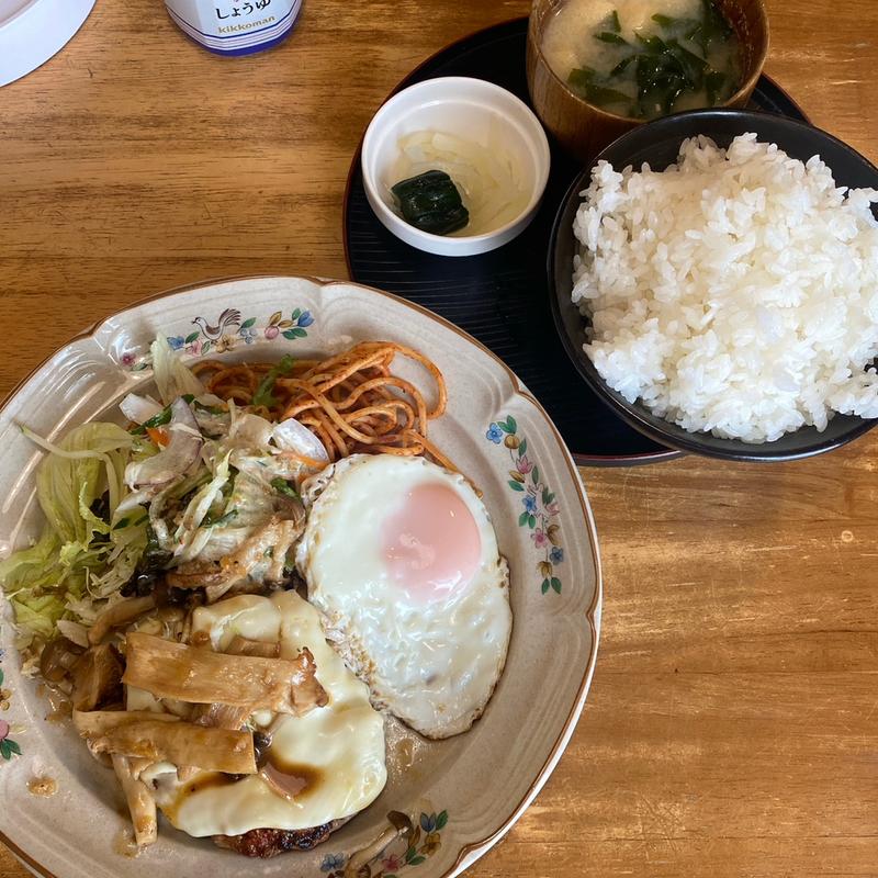 和風ハンバーグ定食　チーズ キノコのせ(JUN （ジュン）)