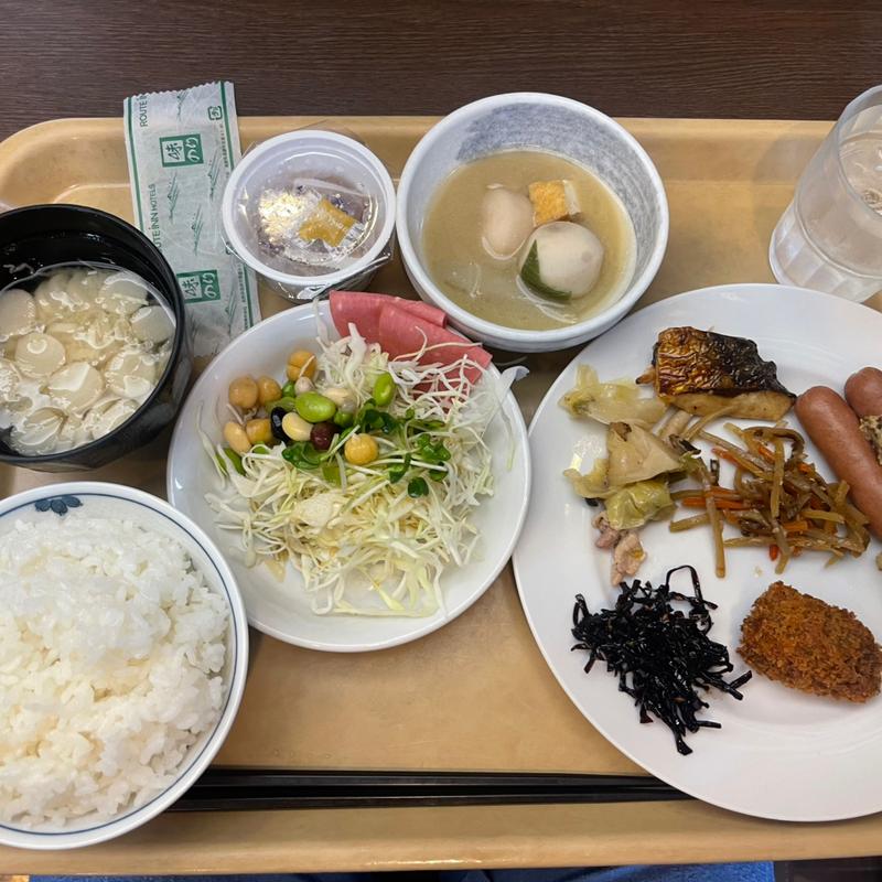 朝食ビュッフェ(ホテルルートイン鶴岡駅前)