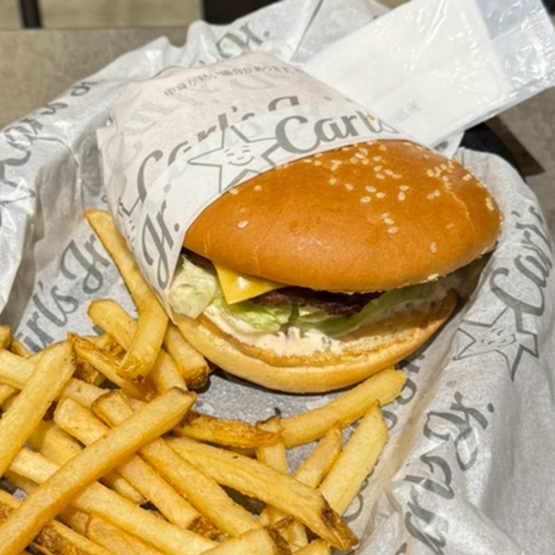 ザ・カール(単品)＆フレンチフライ(単品)(カールスジュニアダイバーシティ東京 プラザレストラン)