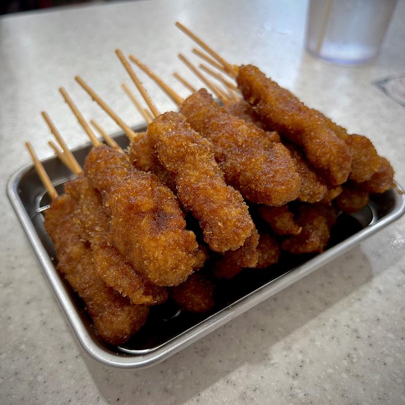 無限ニンニクホルモン串 20本盛り(串カツ田中 国分町通り店)