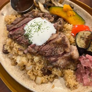 150gアンガスサーロインステーキピラフ～ガーリック風味
