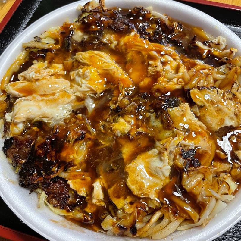 そば肉玉(お好み焼き 新長)