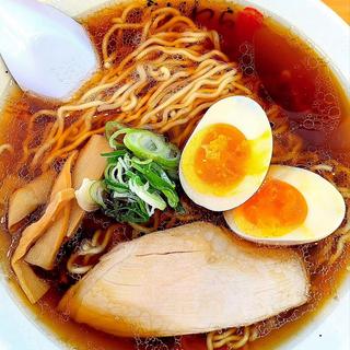 醤油ラーメン 味濃いめ 味玉(旭川塩らーめんすがわら 人形町店)
