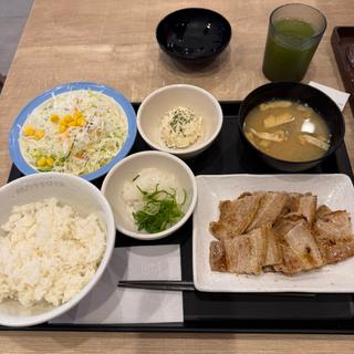 厚切り豚焼肉定食　ポテサラ単品