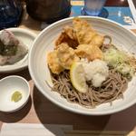 鶏天そば　おにぎり付き