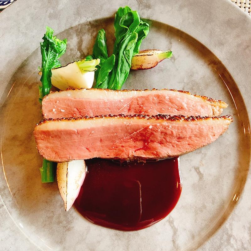 鴨胸肉ソースカラマンシー（ランチコース）(douze Miyajima ドゥーズ宮島)