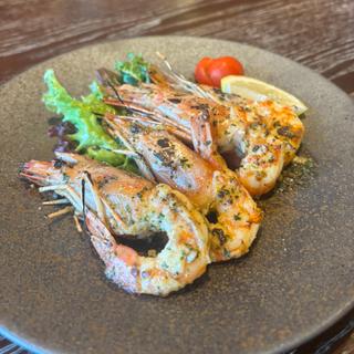 赤海老のガーリックバター焼き