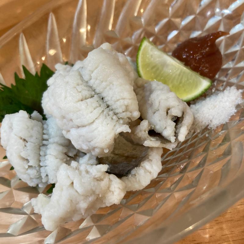 ハモ湯引き(浅草 ASA虎 和食鮨居酒屋)