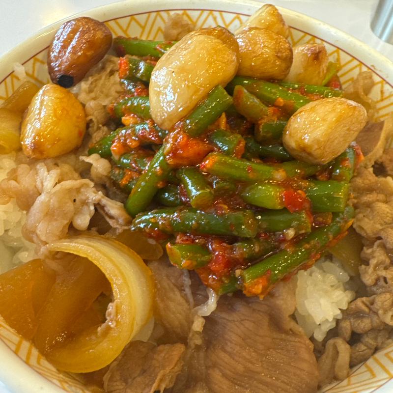 ダブルニンニク牛丼(すき家 新座道場店)