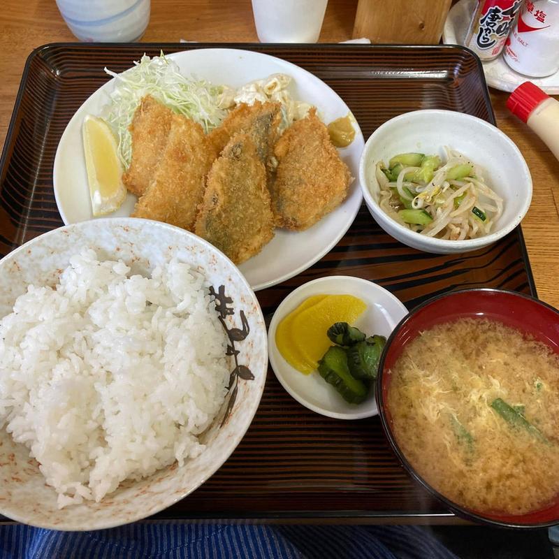 あじフライ定食(お食事処 みやじま )