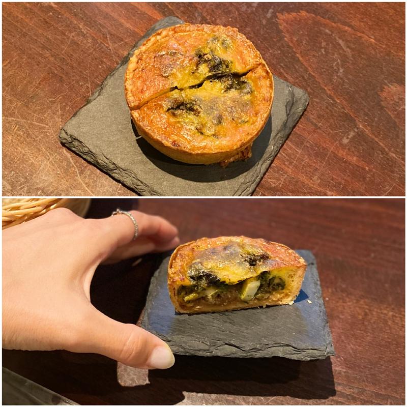 蝦夷アワビとジェノベーゼのタルト(ビストロアラドゥマンド)