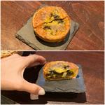 蝦夷アワビとジェノベーゼのタルト