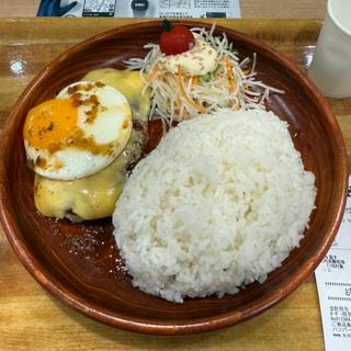 チーズバーグディッシュ　ライス大　エッグトピ(びっくりドンキーポケットキッチン守谷サービスエリア上り店)