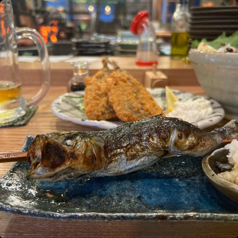 イワシ焼き(いろり焼 晩喰場 （バンクーバー）京都)