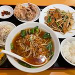 ニラレバー定食＋台湾ラーメン