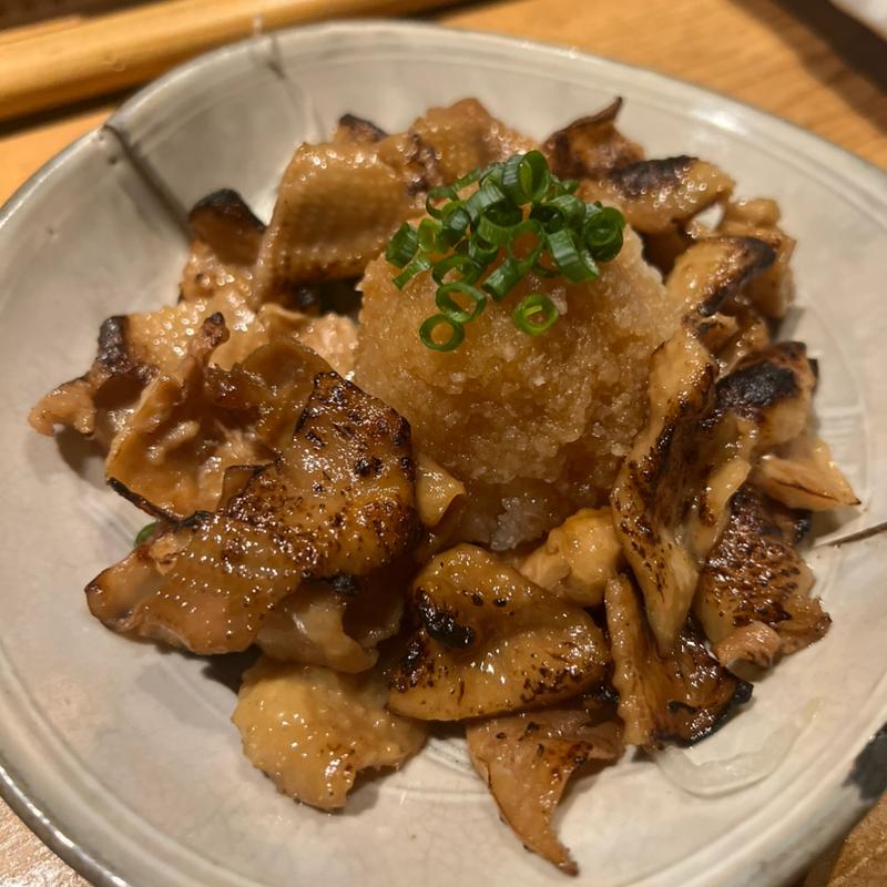 炙り鳥皮ポン酢(スペイン坂 鳥幸)