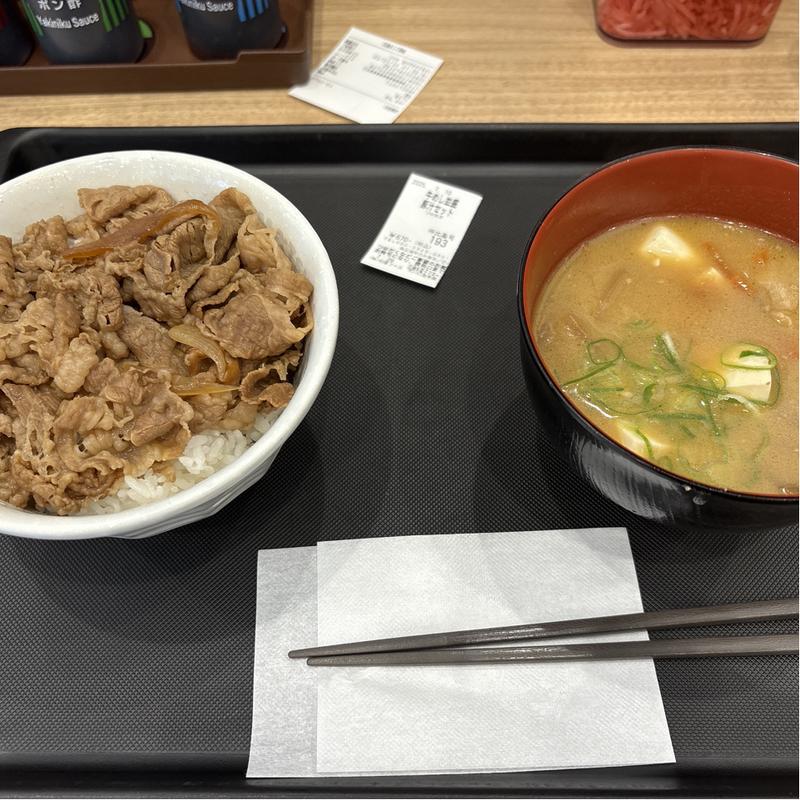 牛めし並　豚汁セット(松屋 西新井店 )