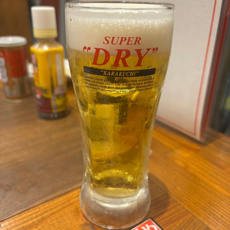 アサヒスーパードライ(大衆酒場 麺屋ほっちゃん 西荻窪北口駅前店)