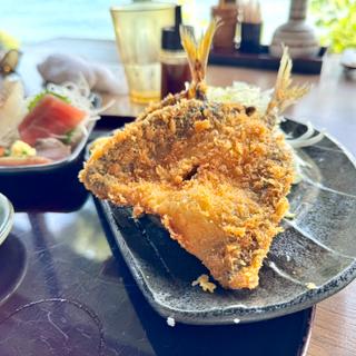 アジフライと刺身定食
