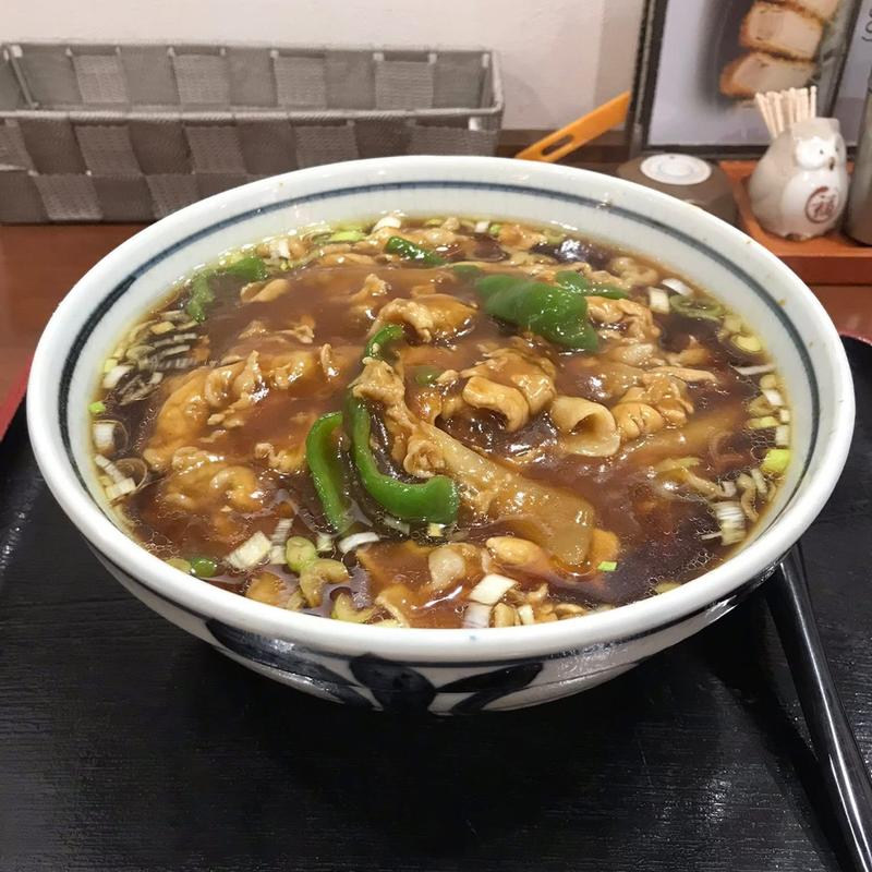 肉そば(「かばちゃん家」松栄軒 手賀の杜店)