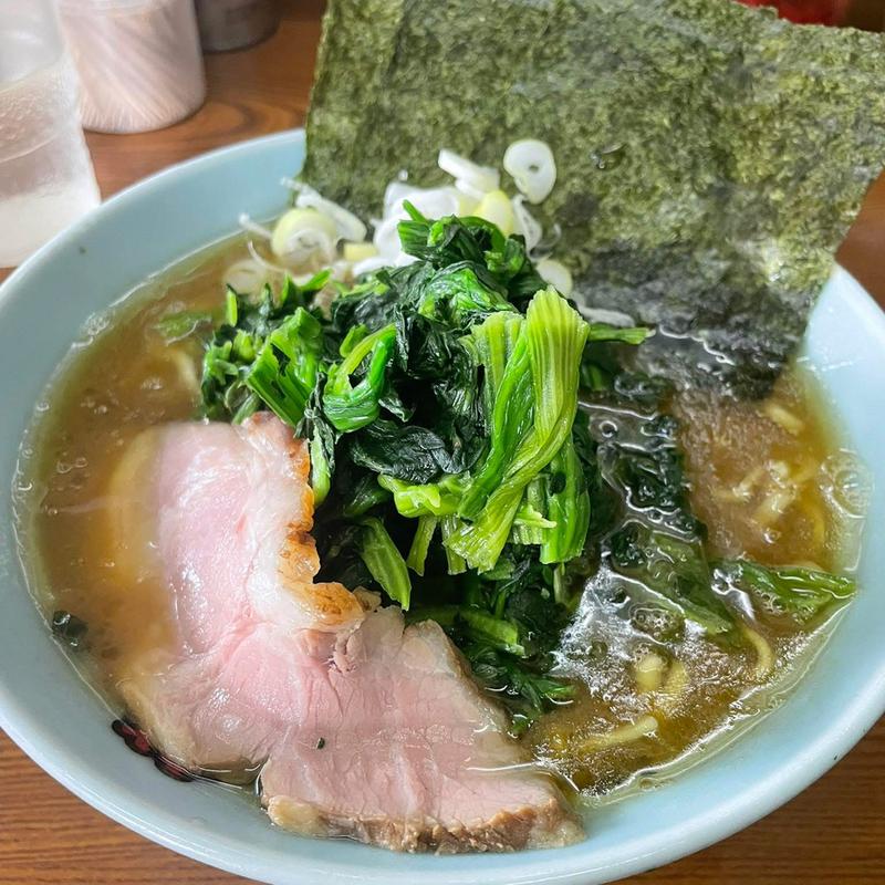 ラーメン ほうれん草(横浜家系 龍)