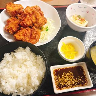からあげ定食(幸福うどん )