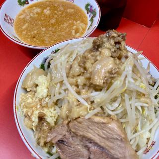 ラーメン半分　味噌つけ麺（全マシ）