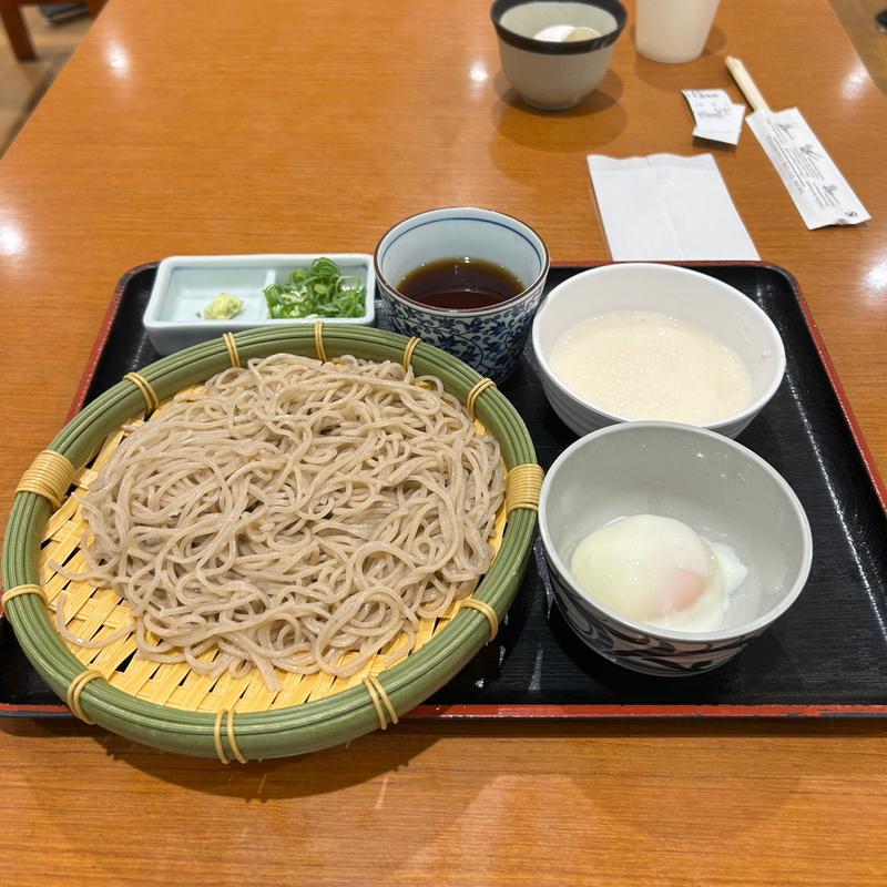 とろろそば、温泉卵トッピング(第1ベイサイド(蕎麦))