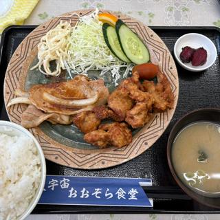 生姜焼きと唐揚げ
