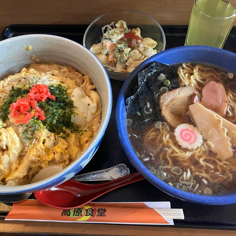 醤油ラーメンカツ丼セット(ハッピー食堂)