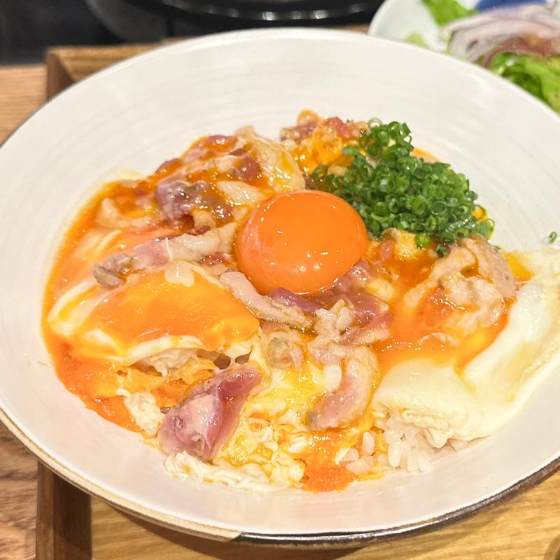 炭火レアもも肉の親子丼(博多 鴨すき 鴨しゃぶ なかもぐろ)