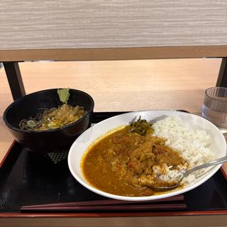 よもだカレー半たぬきセット