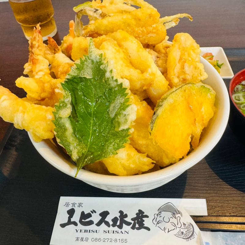 特上海鮮天丼(海鮮食堂エビス水産 新保店)
