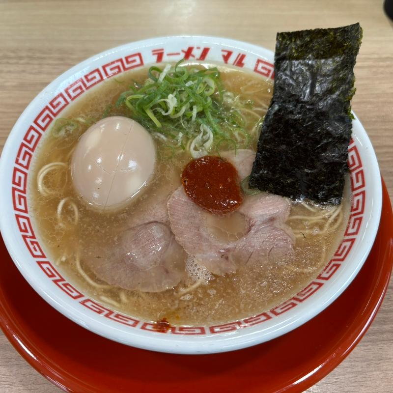 赤丸煮玉子ラーメン(ラーメン マル)