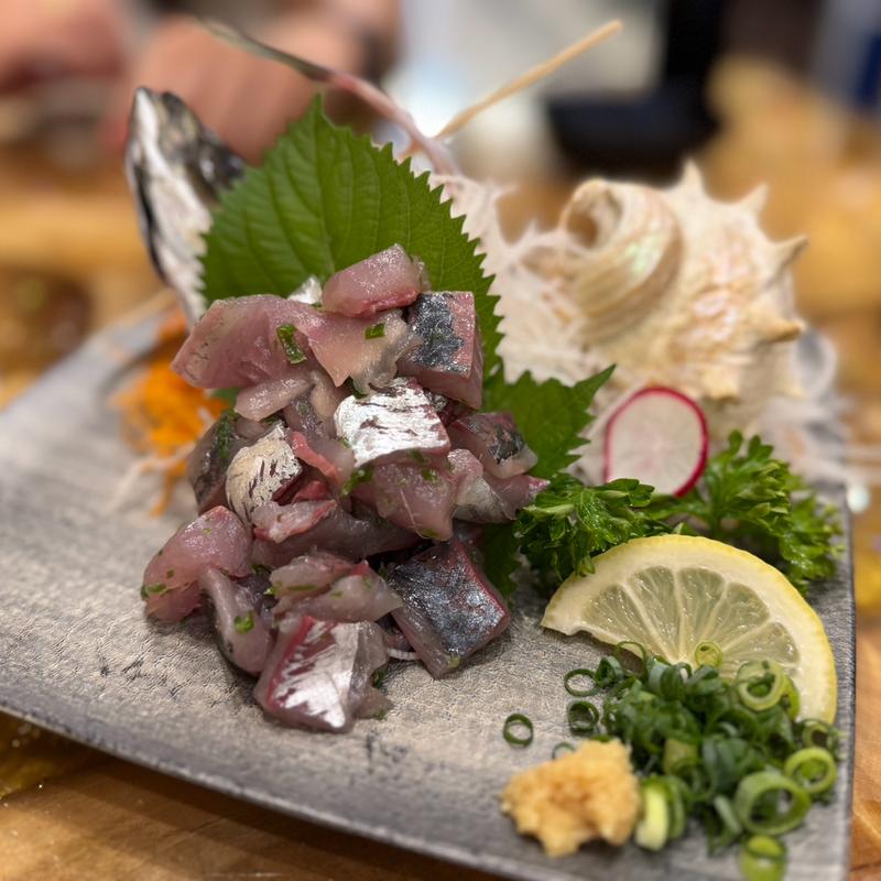 あじの青唐たたき(鮨 入船 小田原駅前店)