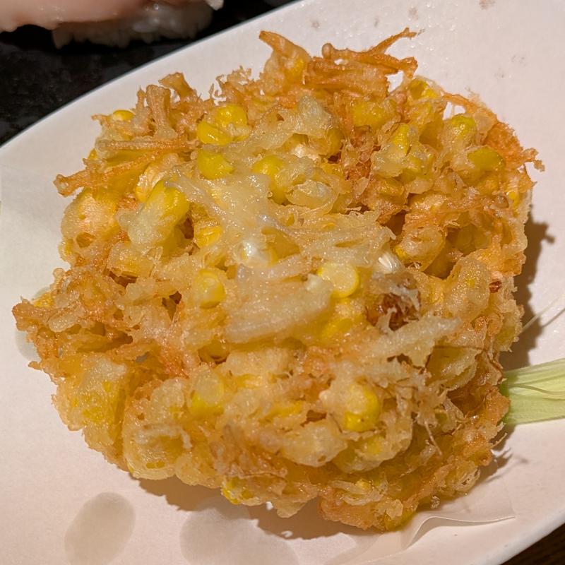 とうもろこしのかき揚げ(寿司と炉端焼 四季花まる 北口店)