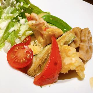 海老マヨと旬野菜焼
