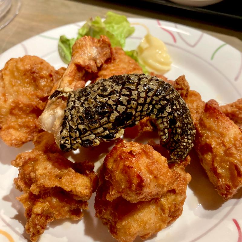 わにの手(天津飯と米シューマイ)