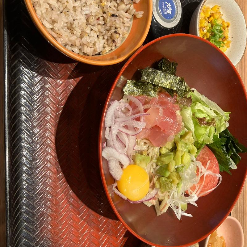 ポキサラダ蕎麦定食(大戸屋ごはん処 クロスモール豊川店)