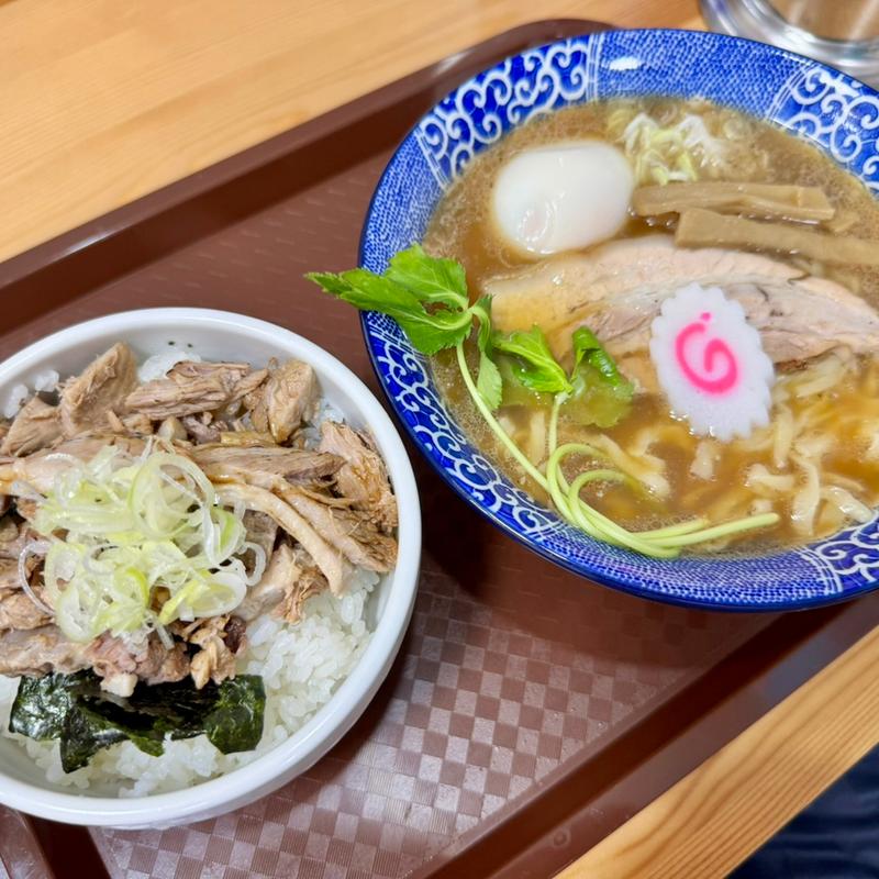 中華そば＋味玉＋チャーシュー丼(らーめん理庵)