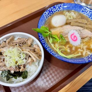 中華そば＋味玉＋チャーシュー丼
