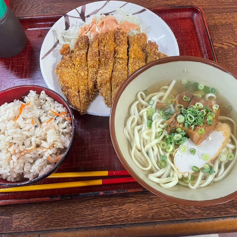 とんかつそばセット(だるまそば )