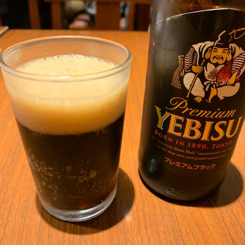 瓶ビールヱビス(黒)(銀座天龍 池袋東武店)