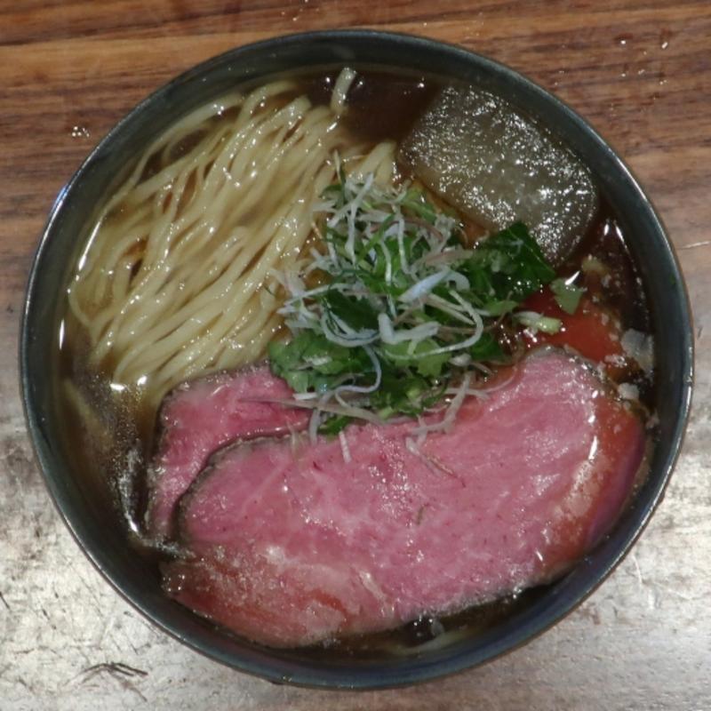 夏冷たい煮干しぶっかけ(醤油)(自家製手もみ麺 鈴ノ木)