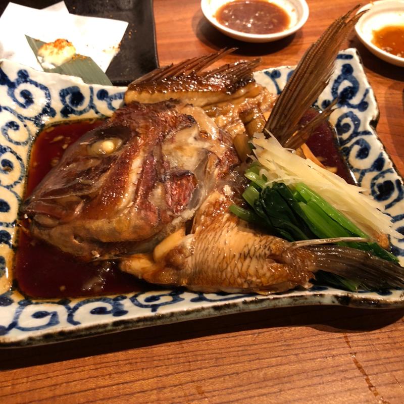 鯛のカマの煮付(魚金　総本店)